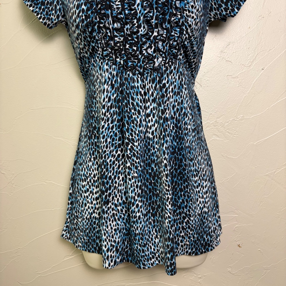 Baby DOLL Animal Print TOP With RUFFLE - Picture 4 of 9